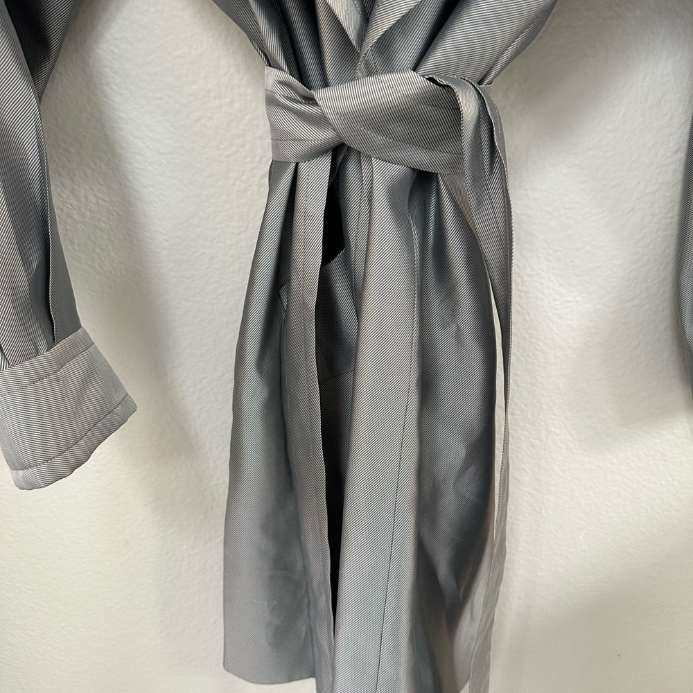 Ellen Tracy Women's Silver Trench Coat - Picture 4 of 13